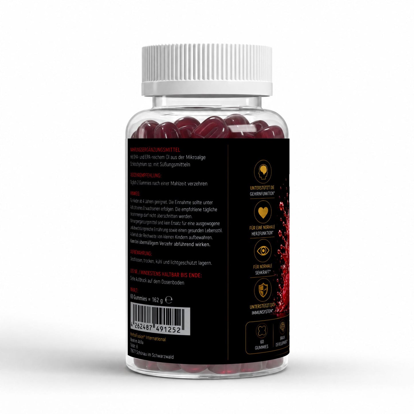 omega 3 gummies kids - himbeere - 60 vegane gummies