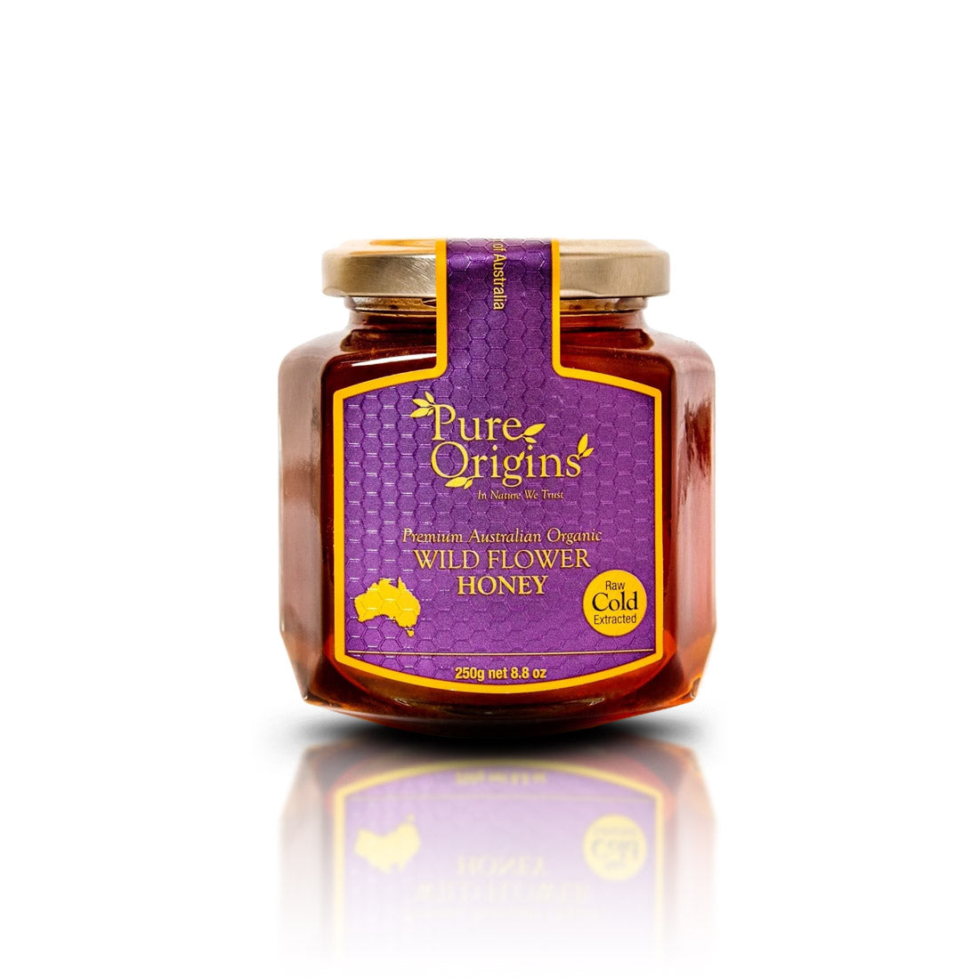 raw wildflower honey 250g – pure australian cold extracted natural honey