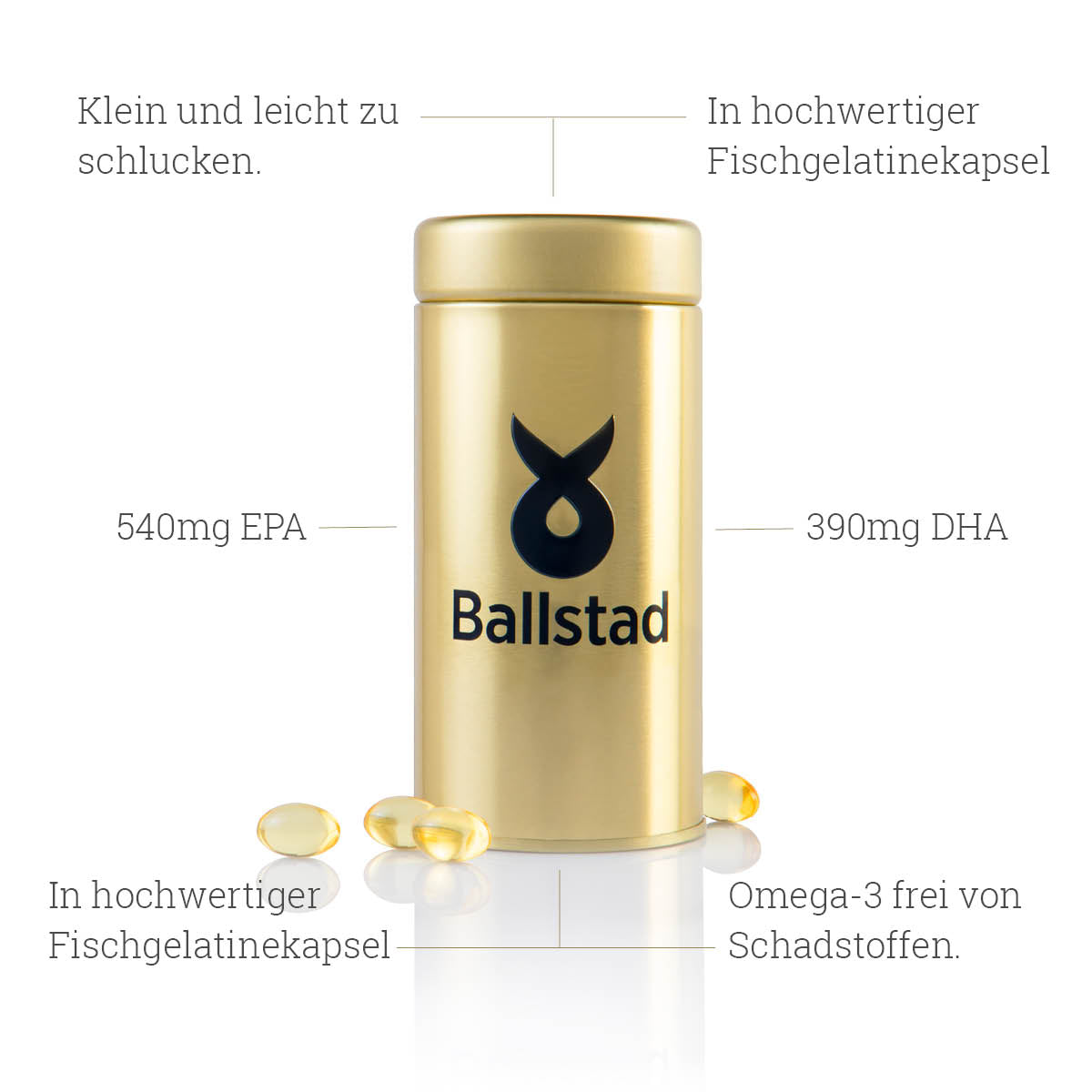 frische omega-3 fischöl-kapseln - 1 monat