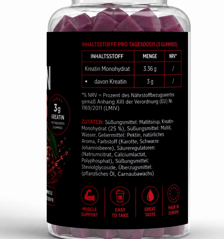 🍒 kreatin gummies kirsche - 90 stk.