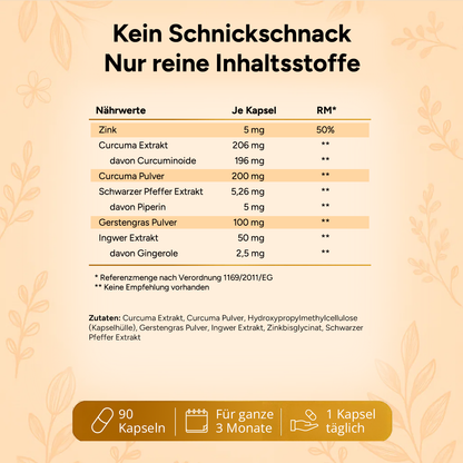 Curcuma Ingwer Plus – Kurkuma Kapseln