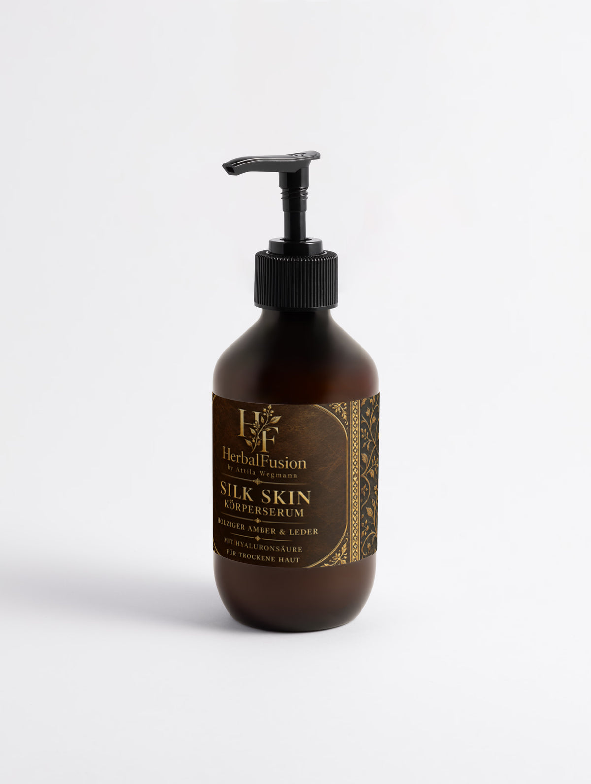 körperserum mit holziger amber & leder duft