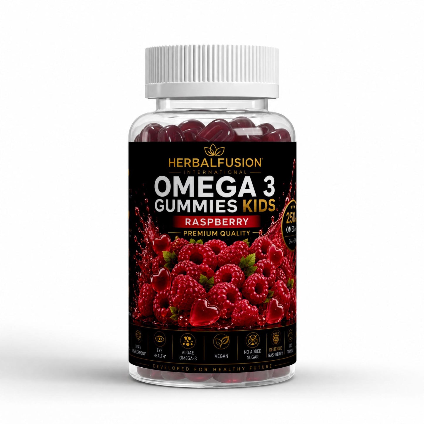 omega 3 gummies kids - himbeere - 60 vegane gummies