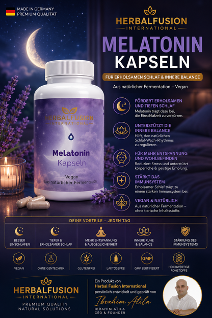 Melatonin – endlich wieder tief schlafen und erholt aufwachen - 75 Kapseln