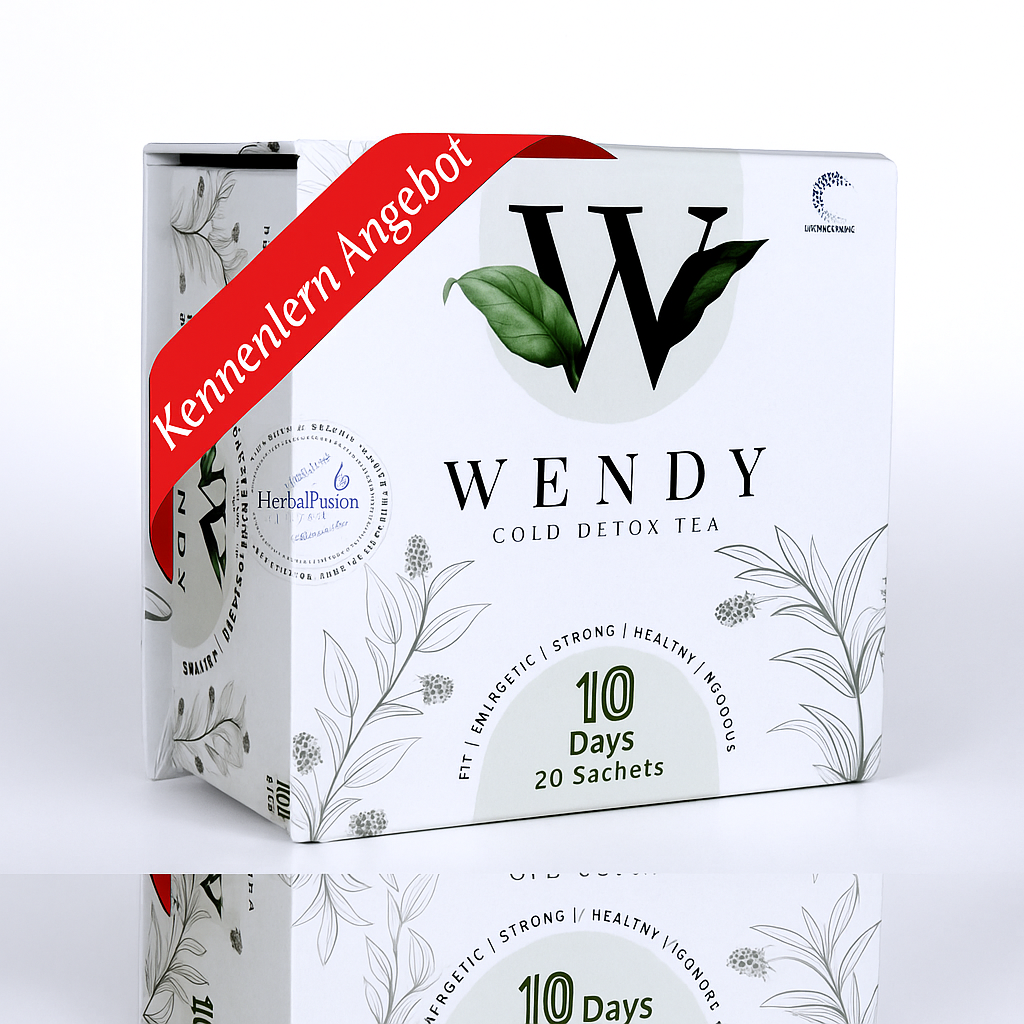 grüner detox-tee von wendy als pulver in stilvollem beutel – enthält goji, himbeere, lotus und chitosan zur sanften entgiftung und unterstützung des stoffwechsels